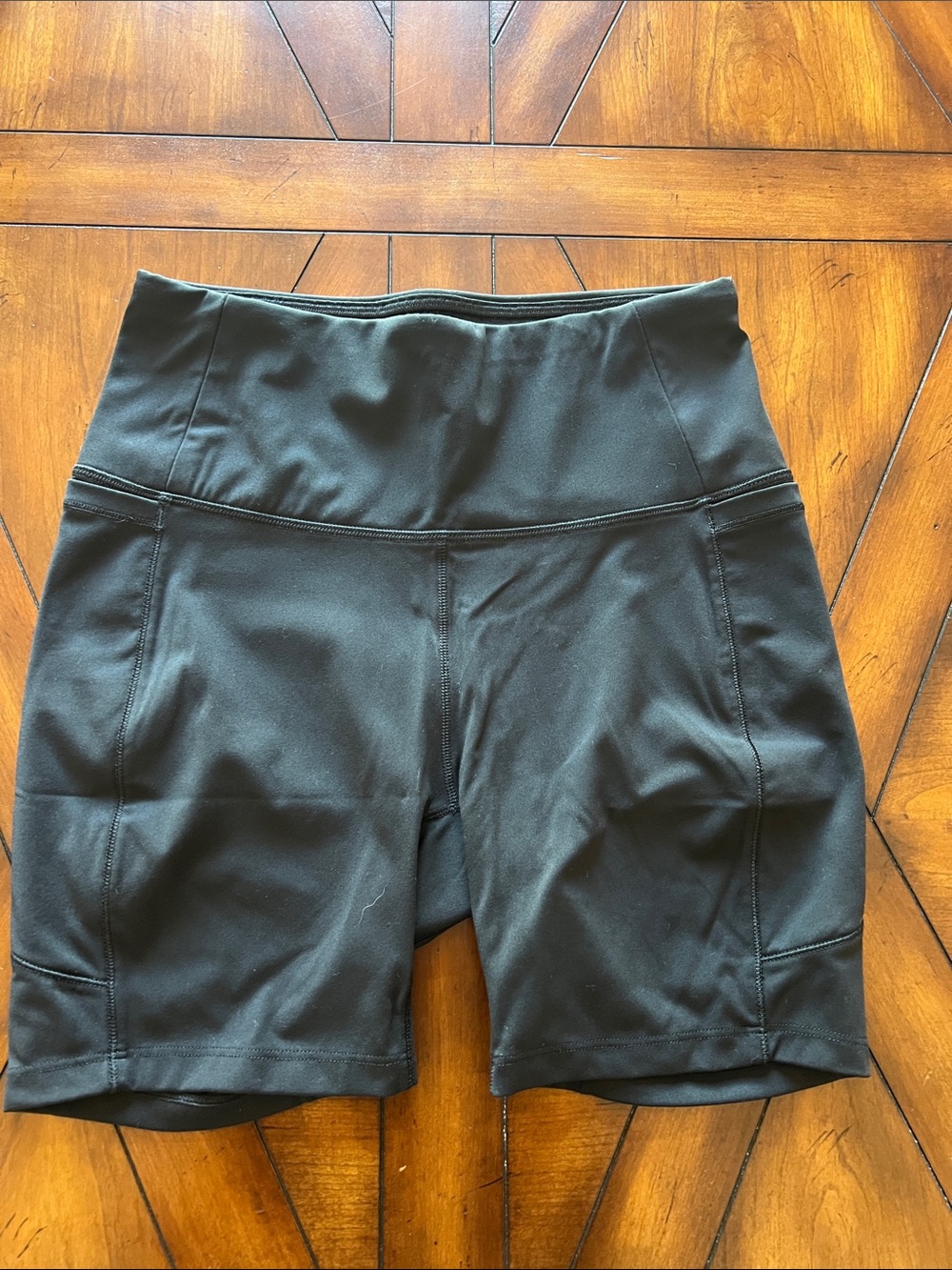 Women's High-Rise Black Bike Shorts